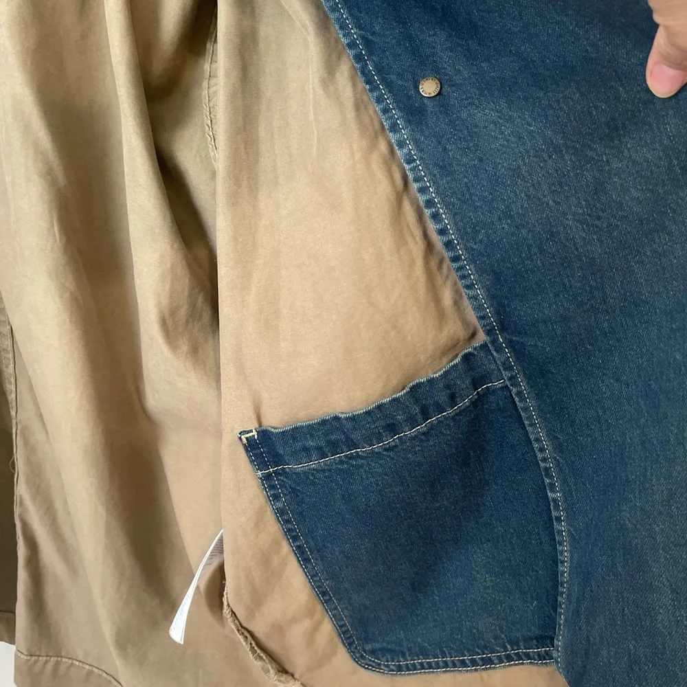 Current/Elliot Double Placket Jacket Military Green